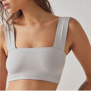 &Intimately free people M/L grey moon rock bralette brami square neck NWT yoga